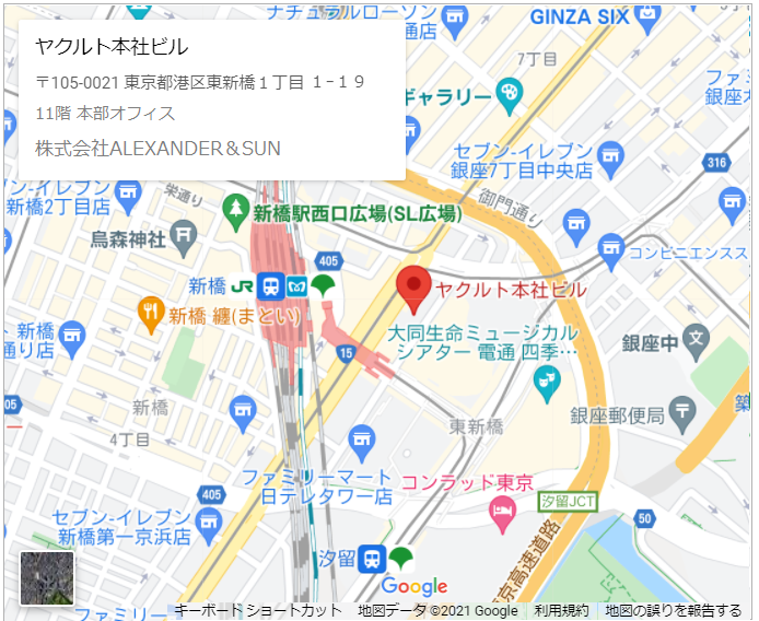 ヤクルト本社ビル地図03